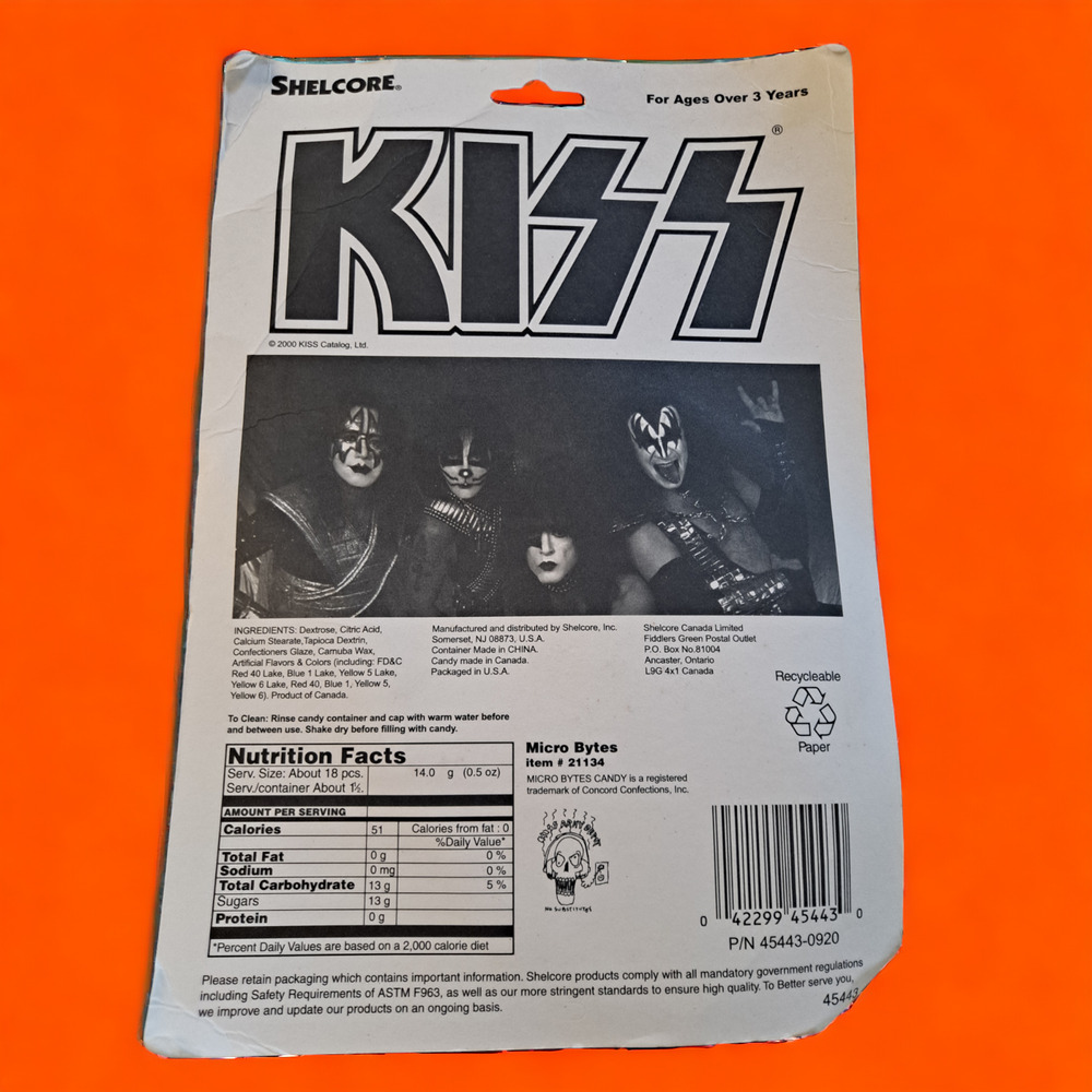 Kiss Memorabilia Candy Dispenser Sealed With Candy Shelcore 2000 - Picture 5 of 5